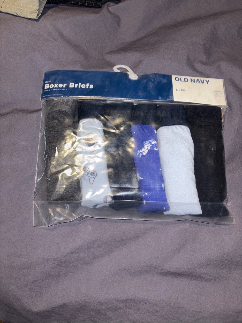 Old Navy Boys' Boxer Briefs - Black, Light Blue, Royal Blue, White